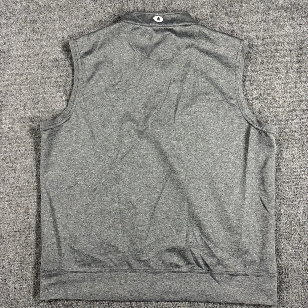 Johnnie O Olympic Club Golf Vest Mens Large Gray Denny Performance PGA